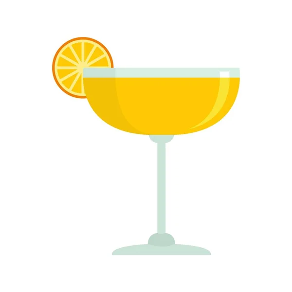 Orange frukt cocktail ikon platt isolerad vektor — Stock vektor