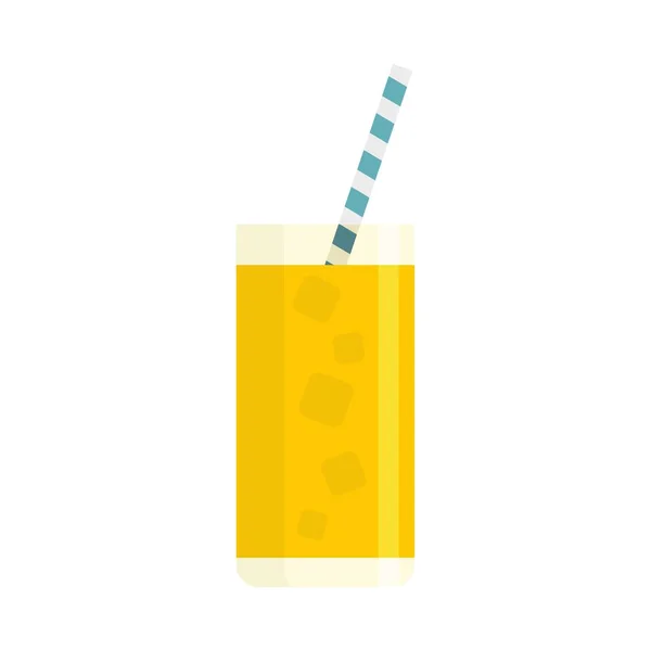 Orangefarbener Eiscocktail Symbol flacher isolierter Vektor — Stockvektor