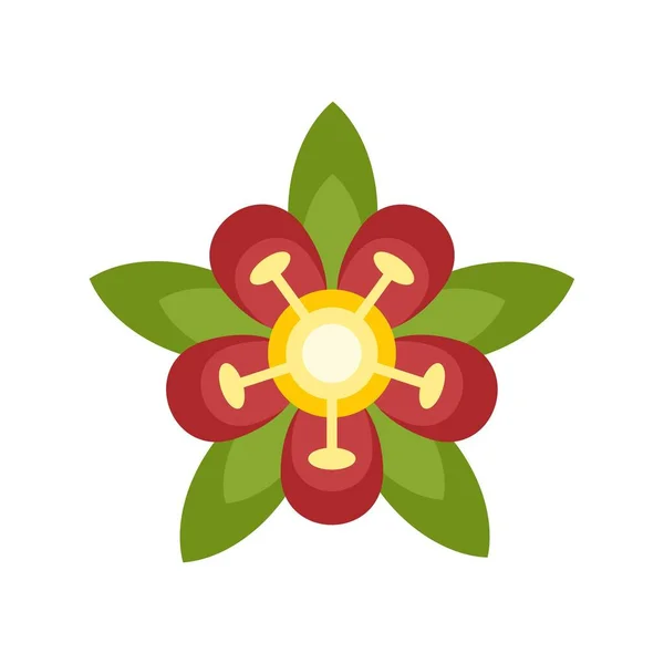 Brésil icône de fleur plat vecteur isolé — Image vectorielle
