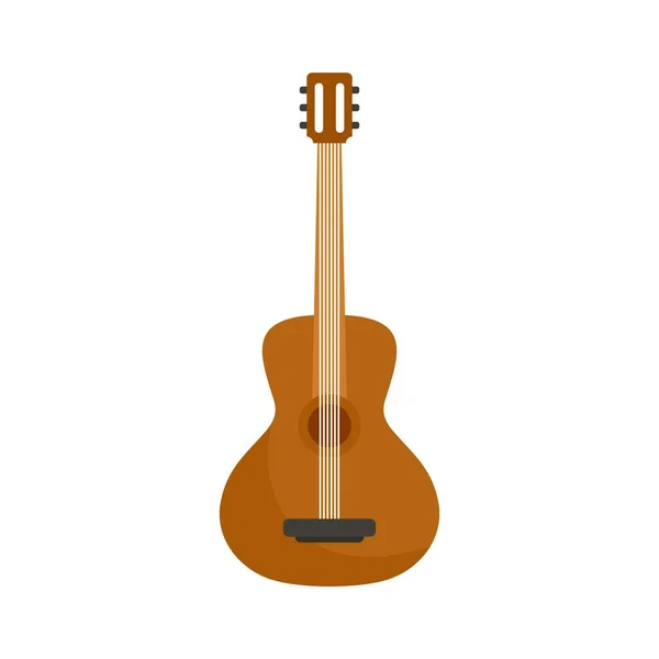 Akustische Gitarre Ikone flacher isolierter Vektor — Stockvektor