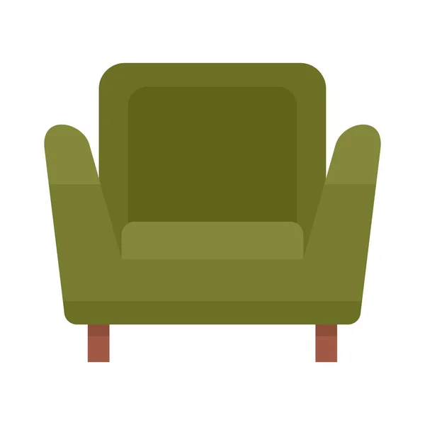 Soft armchair icon flat isolated vector — Stock Vector