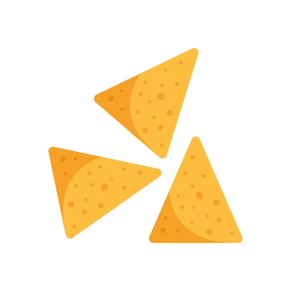 Mexicaanse nachos pictogram platte geïsoleerde vector — Stockvector