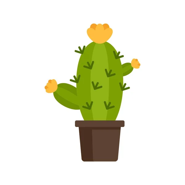 Cactus flower icon flat isolated vector — Stock Vector