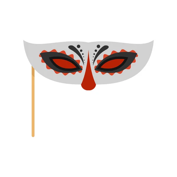 Karnaval maskesi simgesi düz izole edilmiş vektör — Stok Vektör