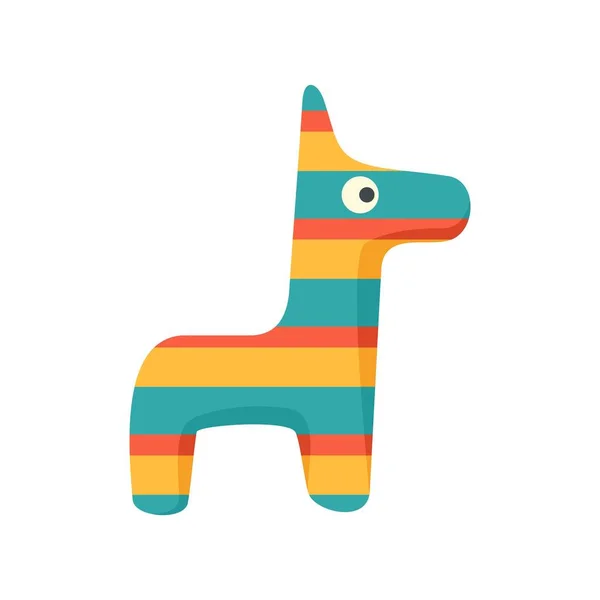 Pinata paard pictogram platte geïsoleerde vector — Stockvector
