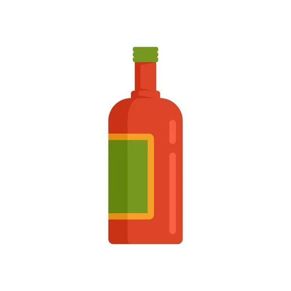 Tequila láhev ikona plochý izolovaný vektor — Stockový vektor
