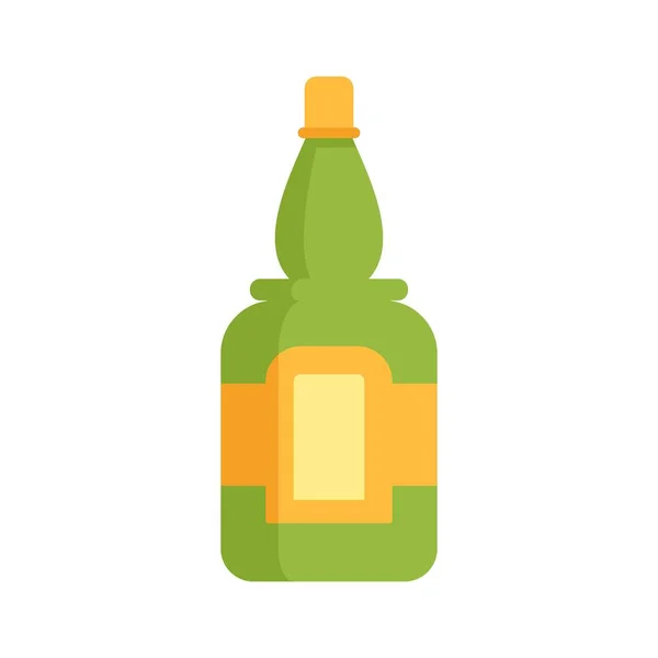 Bir şişe tekila ikonu düz izole edilmiş vektör — Stok Vektör
