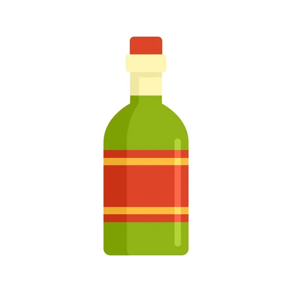 Tequila drink bottle icon flat isolated vector — Stock Vector