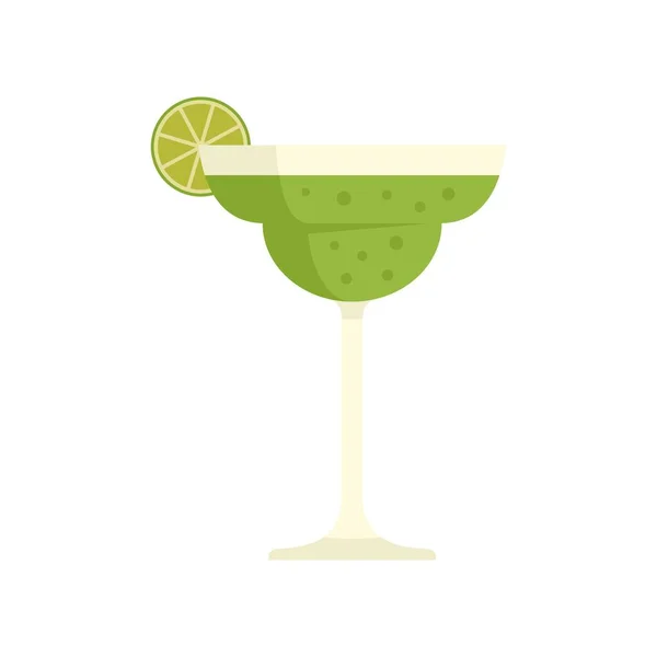 Tequila lima icono cóctel plano aislado vector — Archivo Imágenes Vectoriales