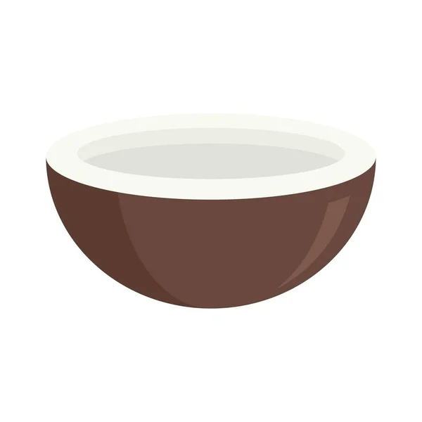 Jugo icono de coco plana vector aislado — Vector de stock