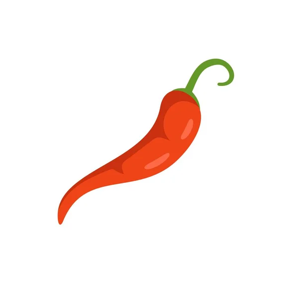 Restaurant chili peper pictogram platte geïsoleerde vector — Stockvector