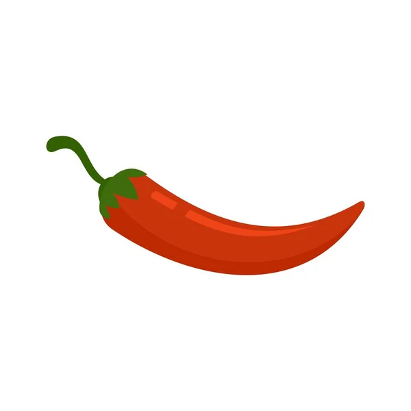 Oogst chili peper pictogram platte geïsoleerde vector — Stockvector