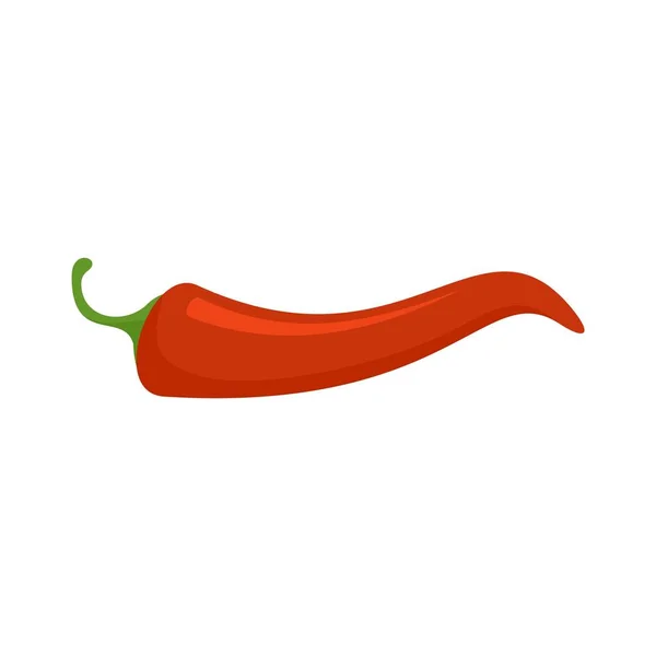 Köstliche Chilischote Symbol flachen isolierten Vektor — Stockvektor