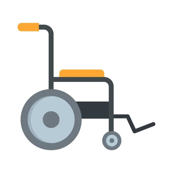 Patient Rollstuhlsymbol flacher isolierter Vektor — Stockvektor
