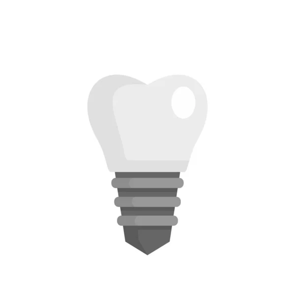 Implante diente icono plano aislado vector — Vector de stock