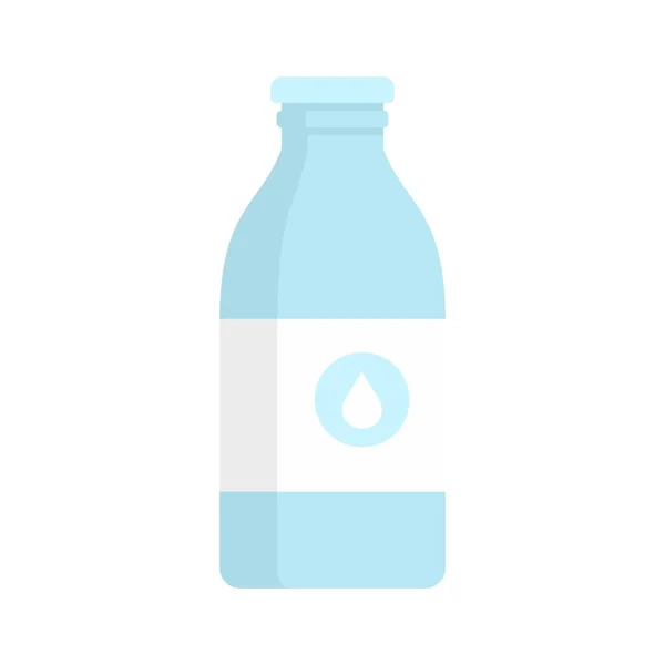 Icono de botella de vidrio de leche plana aislado vector — Vector de stock