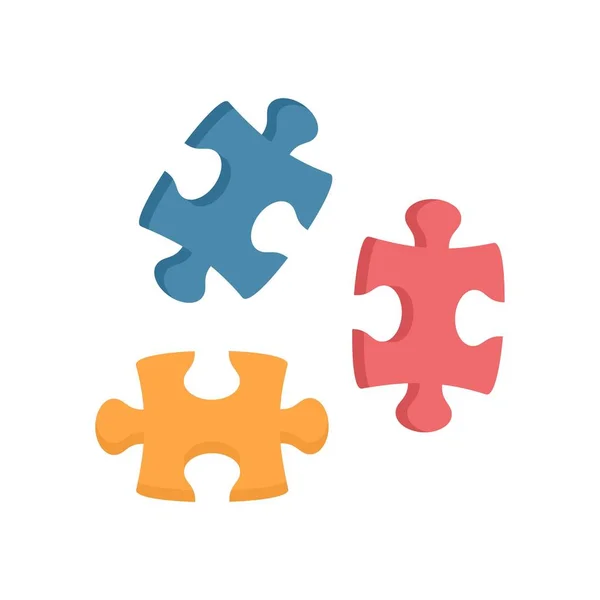 Puzzle icon flat isolated vector — Stock Vector