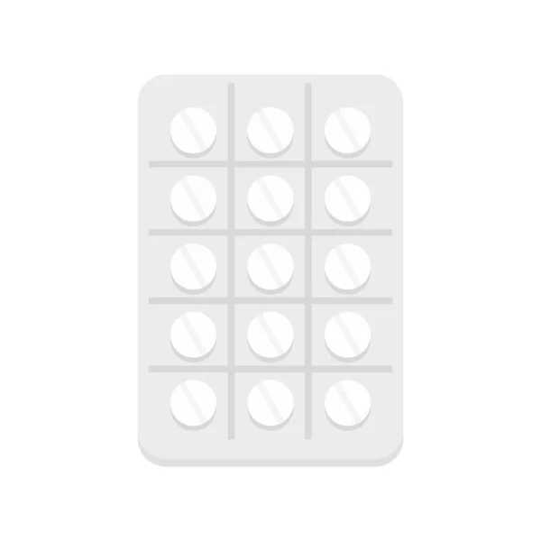 Round pills package icon flat isolated vector — Stock Vector