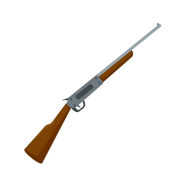 Rifle icono plano aislado vector — Vector de stock