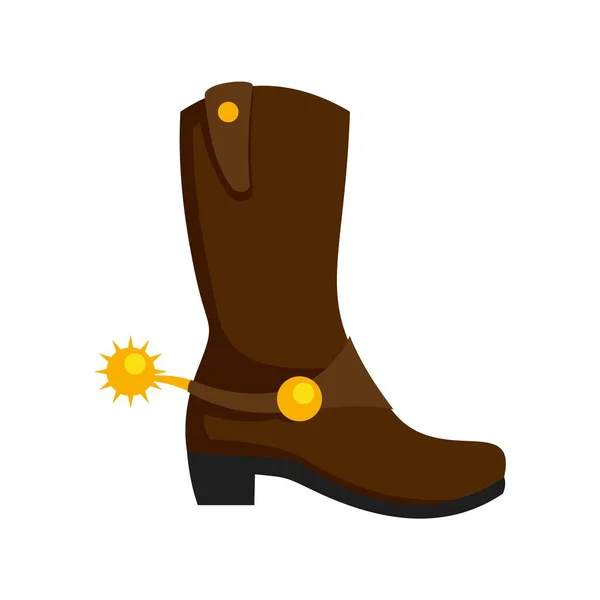 Cowboy icono de la bota plana vector aislado — Vector de stock