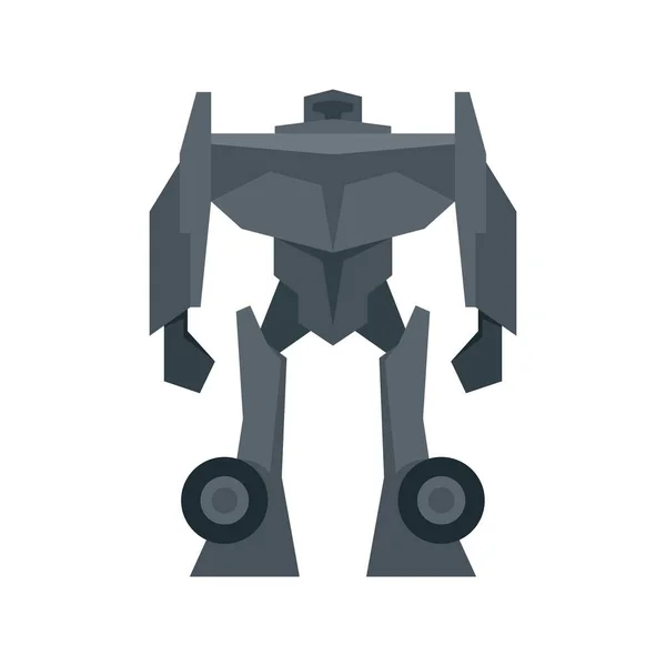 Soldier robot transformer icon flat isolated vector — Stock Vector