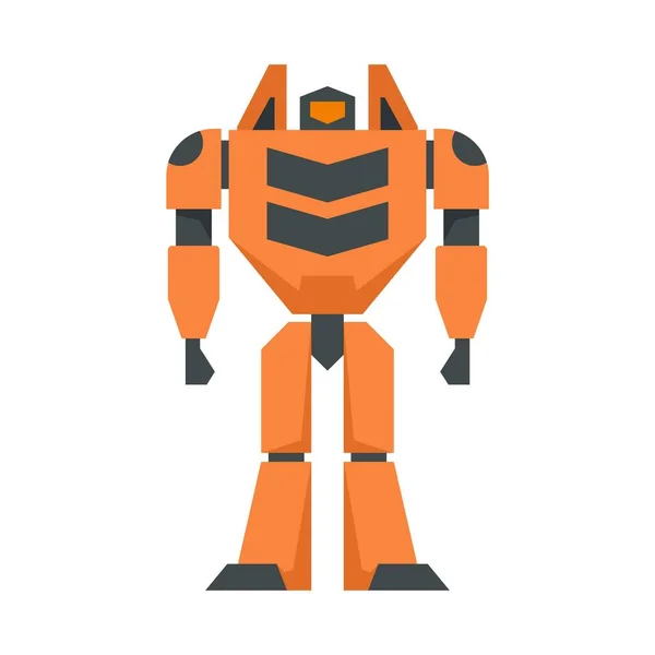 Ícone do transformador do robô do brinquedo vetor isolado plano —  Vetores de Stock
