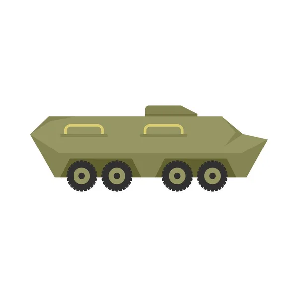 Militaire tank pictogram platte geïsoleerde vector — Stockvector