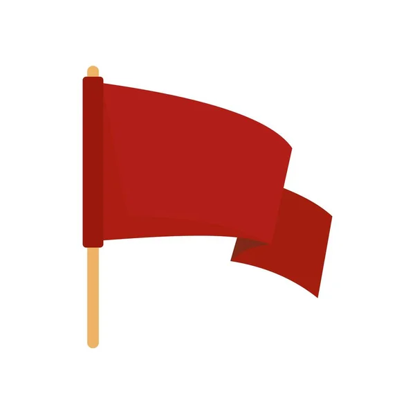 Ícone de bandeira de protesto vermelho vetor isolado plano — Vetor de Stock