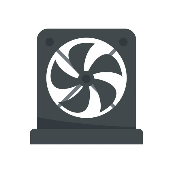 Pc case fan icon flat isolated vector — Stock Vector