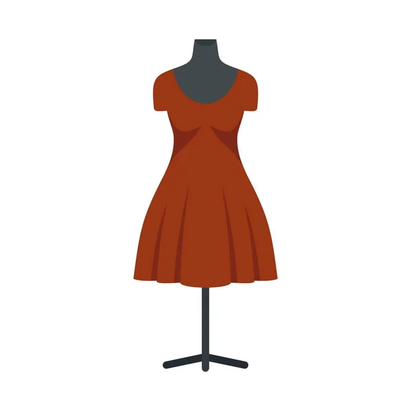 Vestido maniquí icono plano aislado vector — Vector de stock