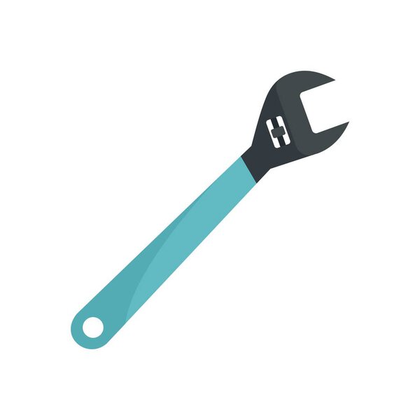 Spanner wrench icon flat isolated vector