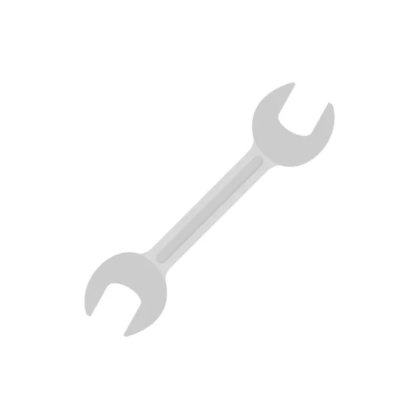 Wrench tool icon platte geïsoleerde vector — Stockvector