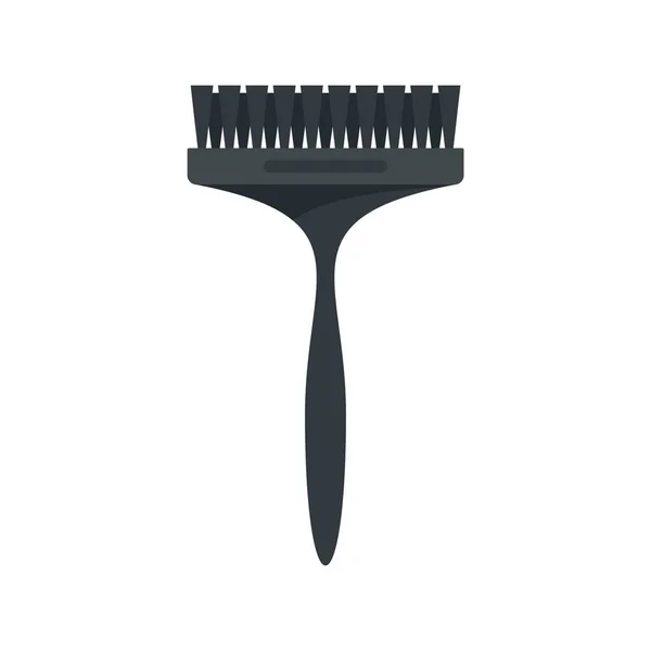 Ícone de escova de tintura de cabelo vetor isolado plano — Vetor de Stock