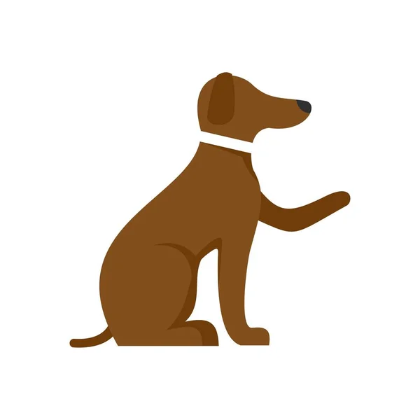 Yerel köpek eğitim simgesi düz izole edilmiş vektör — Stok Vektör