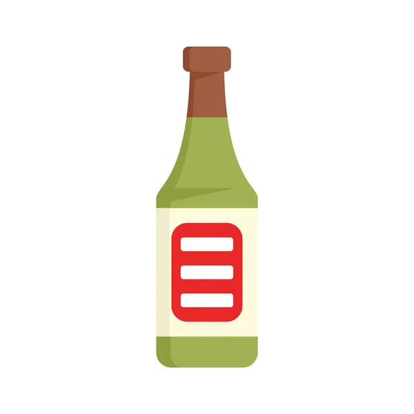 スイスのビールボトルのアイコンフラット絶縁ベクトル — ストックベクタ