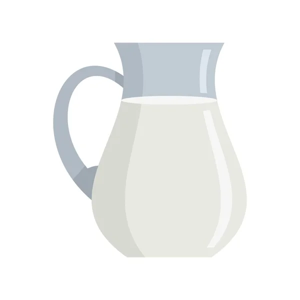 スイスのミルクジャグアイコンフラット絶縁ベクトル — ストックベクタ