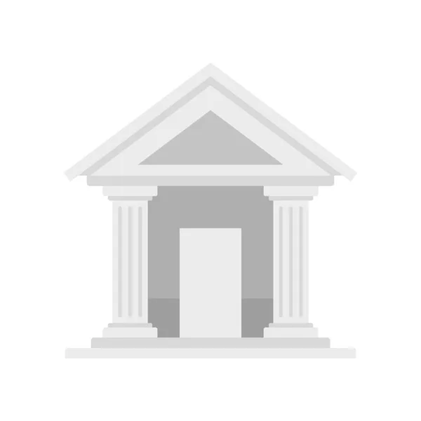 Švýcarská banka budova ikona plochý izolovaný vektor — Stockový vektor