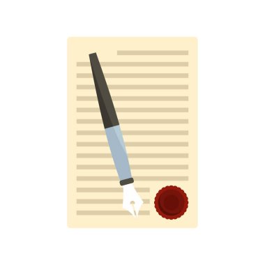 Legislation paper icon flat isolated vector vector