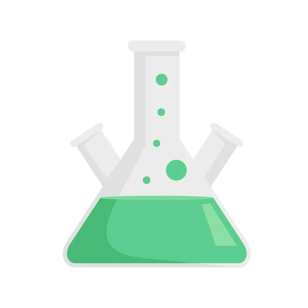 Testkolben-Symbol flacher isolierter Vektor — Stockvektor