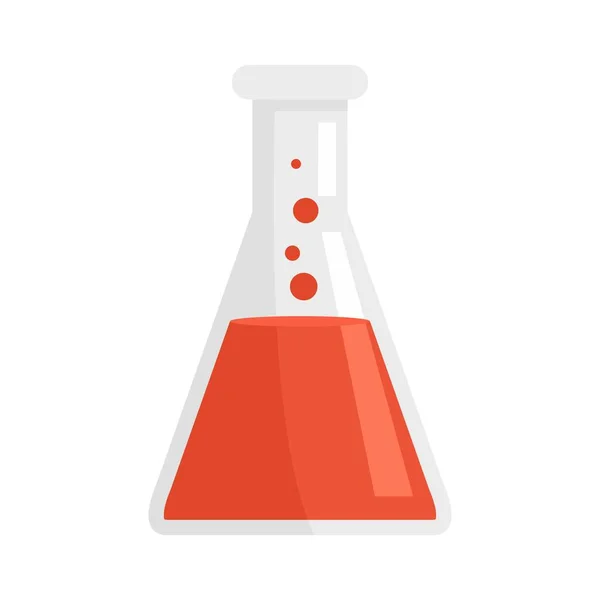 Chemische Mischkolben Symbol flach isolierten Vektor — Stockvektor