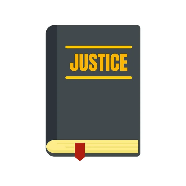 Ikona knihy spravedlnosti plochý izolovaný vektor — Stockový vektor