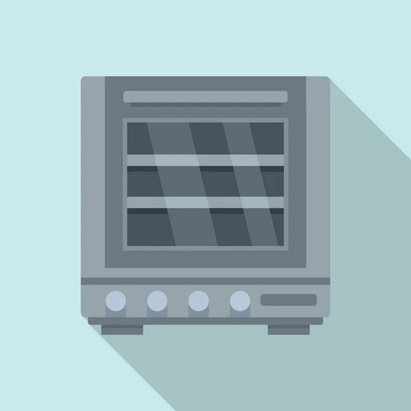 Brand oven pictogram vlakke vector. Convectie grill kachel — Stockvector