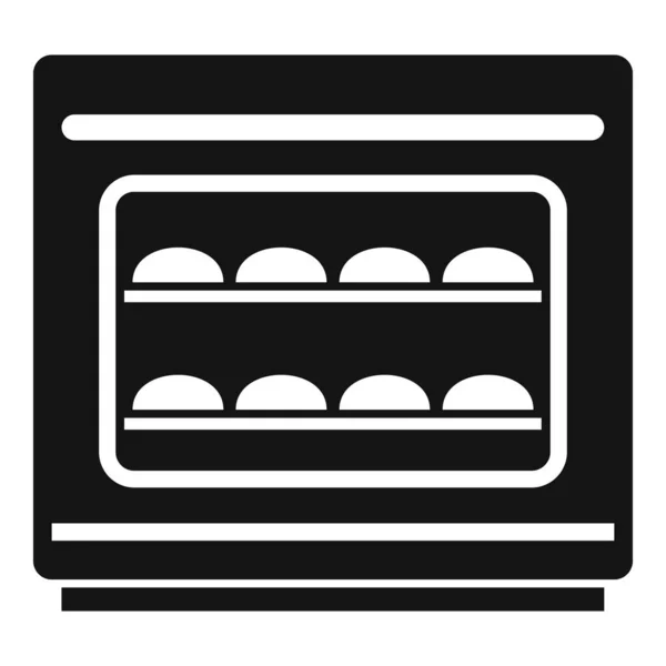 Bakken convectie oven pictogram eenvoudige vector. Kookplaat elektrisch fornuis — Stockvector