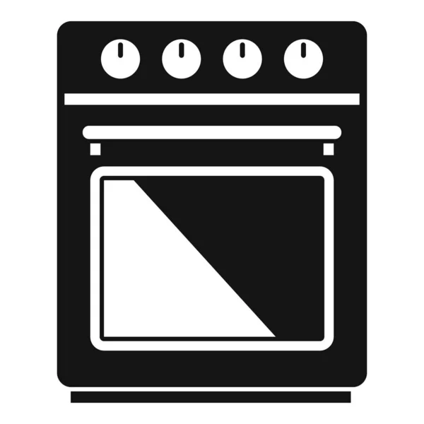 Icône du four à convection avant vecteur simple. Cuisinière électrique — Image vectorielle