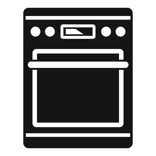 Icône de four chaud vecteur simple. Cuisinière à convection électrique — Image vectorielle