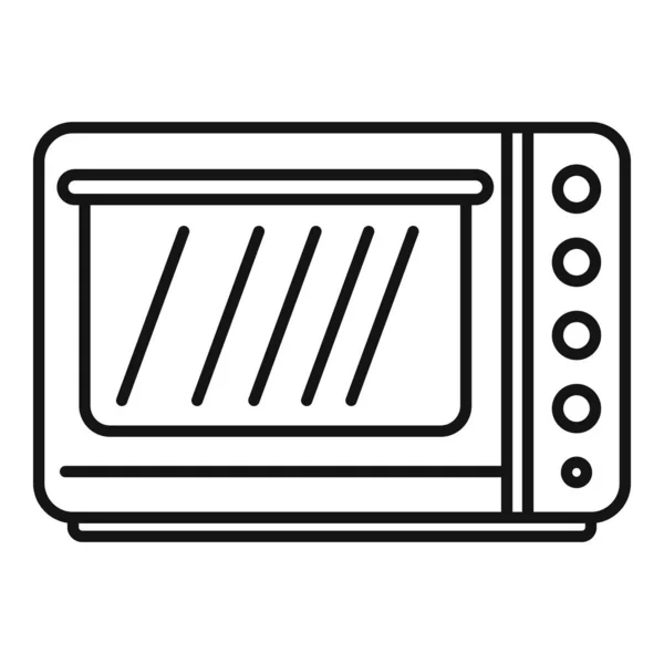 Fan convection oven icon outline vector. Grill kitchen stove — Stock Vector