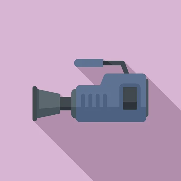 Video camcorder icon flat vector. Movie camera — Stock Vector