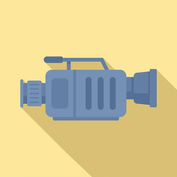 Capture camera icon flat vector. Video camcorder — Stock Vector