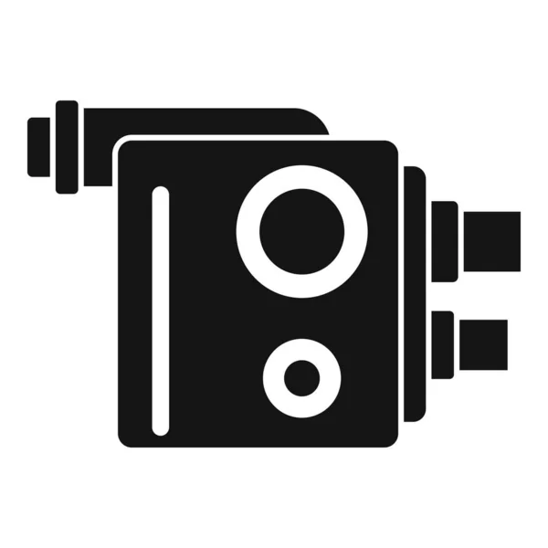 Ícone de câmara antigo vetor simples. Câmera de vídeo — Vetor de Stock