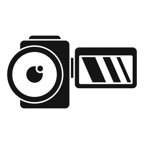 Ícone home câmera de vídeo vetor simples. Filme de câmara — Vetor de Stock